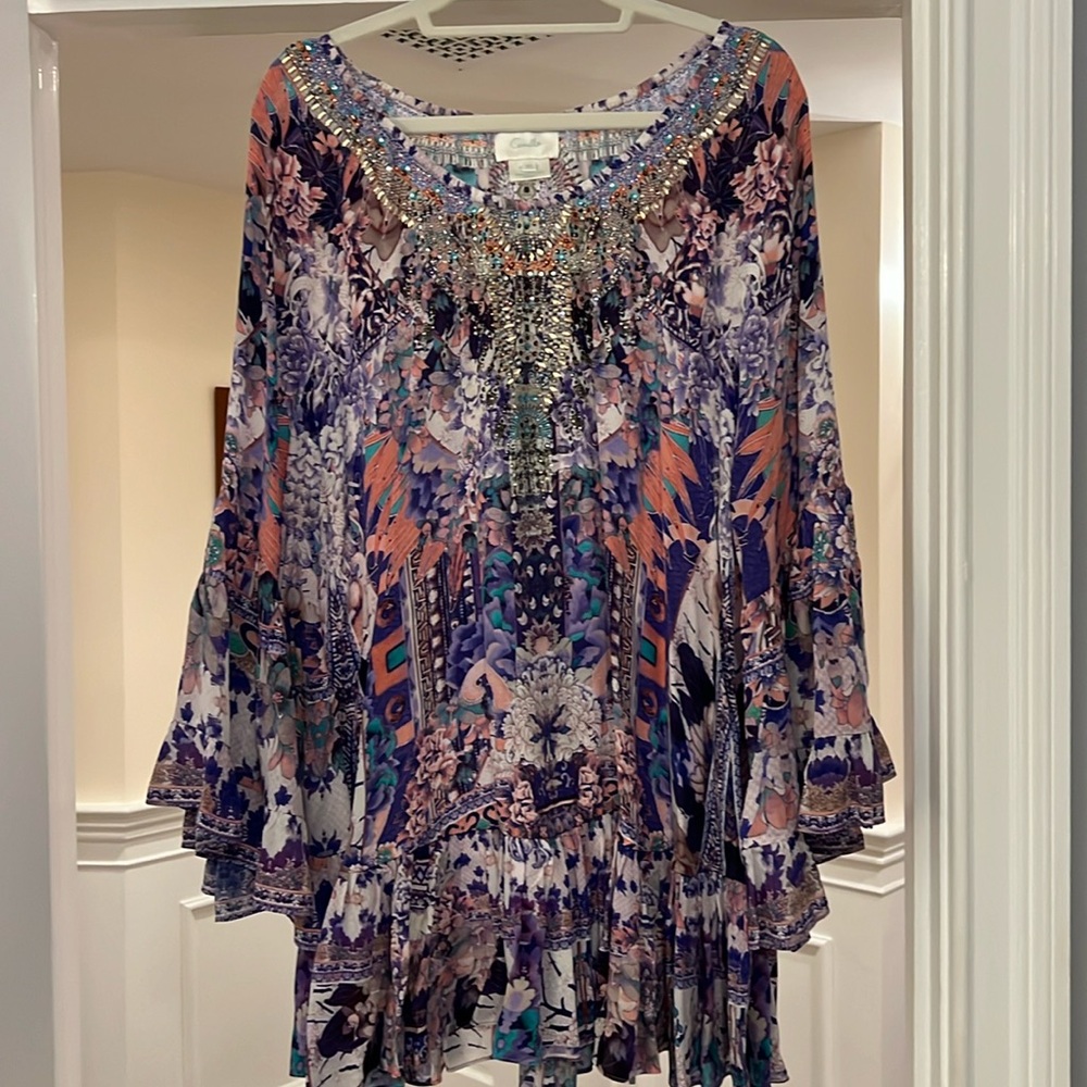 Camilla Silk Short Kaftan
